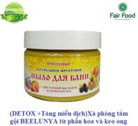 (DETOX +Mụn ở lưng)Xà phòng tắm gội BEELUNYA từ phấn hoa và keo ong, trái cây 100% tự nhiên