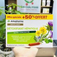 Detox thải độc gan dạng nước Arkopharma Detoxifiant Hepatique nội địa Pháp | hộp 20 ống