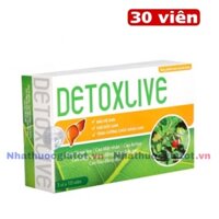 DETOXLIVE TUỆ LINH - Hỗ Trợ Bảo Vệ Gan, Giải Độc Gan, Tăng Cường Chức Năng Gan Hộp 30 viên