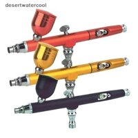 Devn Airbrush Dual Action Gravity Feed 0.3mm Vòi phun có thể điều chỉnh màu đỏ / vàng Bàn chải trang trí bánh để làm móng tay có cờ lê Ống hút Martijn