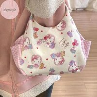 Deyangk Dễ Thương Sanrio Hello Kitty Túi Cầm Tay Đi Làm Túi Bé Gái Ngọt Ngào Di Động Túi Ăn Trưa Du Lịch Dung Tích Lớn Túi Bảo Quản Quà Tặng Sinh Nhật VN