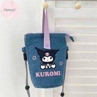 Deyangk Sanrio Hello Kitty Bucket Bag Kuromi Melody Cinnamoroll Denim Túi xách đeo chéo Túi điện thoại dễ thương Ví đựng tiền xu Phụ kiện VN