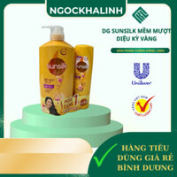 Dg Sunsilk mềm mượt diệu kỳ vàng chai 650ml ( Tặng 1 DX 140G)