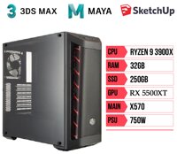 DGC WORKSTATION (R9 3900X/X570/32GB/SSD 250GB/RX 5500 XT /750W)