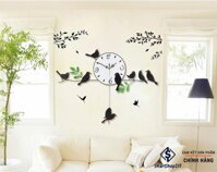 [DH-002] Đồng Hồ Treo Tường Đàn Chim Én Thương Hiệu JJT – Loại 1 (Tặng kèm Decal cây xanh trang trí + Đinh treo thông minh)