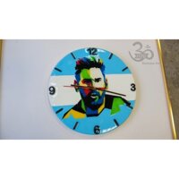 (ĐH 50-35) đồng hồ handmade epoxy resin - Cầu thủ bóng đá Leo Messi