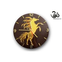 (ĐH06_35) Đồng hồ Handmade Epoxy Resin con ngựa phi mã - trang trí decor, quà tặng đối tác, quà tặng sếp, quà tân gia