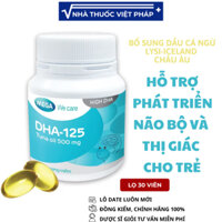 DHA-125 Mega We Care hỗ trợ phát triển não bộ và thị giác, dầu cá ngừ từ Lysi-Iceland​ (30 viên)