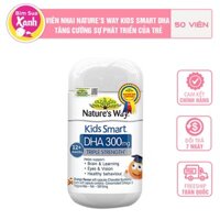 DHA cho bé -Viên Nhai Nature's Way Kids Smart DHA 300mg Triple Strength Tăng Cường Sự Phát Triển Của Trẻ 50 Viên