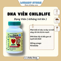 DHA cho trẻ từ 6 tháng tuổi ChildLife Pure DHA 90 viên