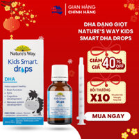 DHA dạng giọt Nature’s Way Kids Smart DHA Drops, Úc (20ml) tăng chỉ số IQ cho trẻ từ 4 tuần tuổi trở lên