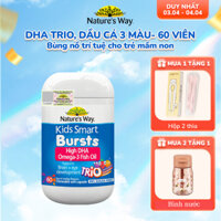 DHA Dầu Cá 3 Màu Nature’s Way Kids Omega 3 Fish Oil Trio, Giúp Bổ Sung DHA Phát Triển Triển Trí Tuệ Cho Bé - Hộp 60 Viên