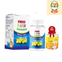 DHA NEO KIDS Gummies Omega 3 DHA, Cung Cấp DHA Vi Tảo Giúp Bé Thông Minh Dạng Kẹo dẻo hộp 60 viên + quà
