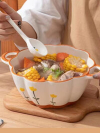 【DHAHDG】 Bát sứ có tai, bát sứ có quai, bát sứ hoa văn , bát có tay cầm , bát súp hai tai, bát 2 ta