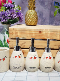 【DHAHDG】 Bình Sứ Đựng Nước Rửa Tay, Lọ Sứ Đựng Dầu Gội, Sữa Tắm Gốm Sứ Bát Tràng Cao Cấp, Bình Dáng