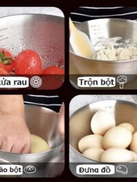 【DHAHDG】 Set 3 Âu Trộn Bột Làm Bánh, Đánh Trứng Chất Liệu Inox Cao Cấp