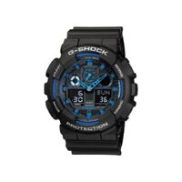 [DHDN] Đồng Hồ Nam Casio Gshock GA100-1A2DR Dây Cao Su Xanh Có Chữ Kí Tuấn Hưng Size 51mm Tem Vàng Bảo Hành 5 Năm