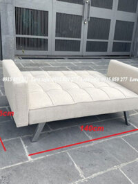 [DHFVBD] Ghế Sofa Bed Mini Có Tay Vịn (Ghế giường Thông Minh Đa Năng) Gấp Gọn Dài 1m4 Màu Kem Vải B