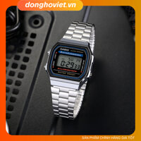 [DHV] Đồng Hồ Nam Casio Casio A168WA-1WDF | Điện Tử Cổ Điển | Dây Kim Loại | Chống Nước