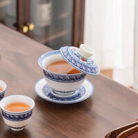 Di Chuột Jingdezhen màu xanh và trắng sứ Bát Ba tài năng cốc trà đơn không nóng cốc trà sứ trắng cỡ lớn Bộ đồ trà