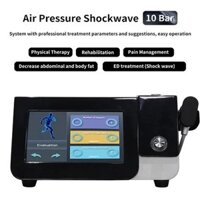Di động 10 thanh Khí nén Sóng sốc để giảm đau Máy trị liệu sóng xung kích âm thanh đôi Ed Thiết bị sóng xung kích áp suất không khí