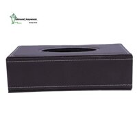 Di Động Da Hình Chữ Nhật Khăn Giấy Hộp Đựng Hộp Đựng Giấy Bơm Khách Sạn Nhà Ô Tô Quà Tặng Màu Nâu