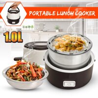 Di Động Hộp Cơm 2 Tầng 1L Hơi Nước Mini Nồi Làm Nóng Nồi Cơm Điện