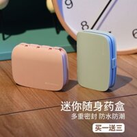 Di động kín công suất lớn hộp đựng thuốc mini hộp đựng thuốc di động hộp đựng thuốc nhỏ cắt viên th