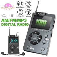 Di Động Mini Radio Nhựa Bỏ Túi AM FM Kỹ Thuật Số Radio Thu Thẻ TF Máy Nghe Nhạc MP3