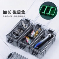 Di Động Mồi Hộp Micro Object Minnow Tấm Sắt Bè Phụ Kiện Câu Cá Hộp Dụng Cụ Ngăn Hút Từ Móc Cá Lưu Trữ Kim Sa Lấp Lánh