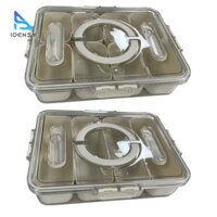 Di động và tay cầm Khay đựng rau quả có thể tái sử dụng Đĩa chia có thể tháo rời để đi bộ đường dài Bánh quy dự tiệc Chip