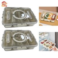 Di động và tay cầm Khay đựng rau quả có thể tái sử dụng Đĩa chia có thể tháo rời để đi bộ đường dài Bánh quy dự tiệc Chip