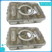 Di động và tay cầm Khay đựng rau quả có thể tái sử dụng Đĩa chia có thể tháo rời để đi bộ đường dài Bánh quy dự tiệc Chip