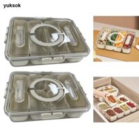 Di động và tay cầm Khay đựng rau quả có thể tái sử dụng Đĩa chia có thể tháo rời để đi bộ đường dài Bánh quy dự tiệc Chip