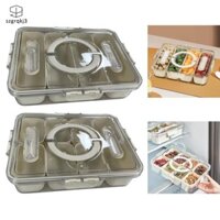 Di Động Và Tay Cầm Khay Trái Cây Và Rau Có Thể Tái Sử Dụng Đĩa Chia Có Thể Tháo Rời Để Đi Bộ Đường Dài Bánh Quy Đảng Hạt Chip