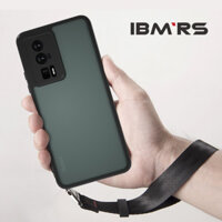 (Đi kèm dây đeo cổ tay) IBMRS cho Xiaomi Redmi K60 Pro Case [Chống rơi quân đội] Ốp điện thoại mỏng mờ chống sốc, Camo Black