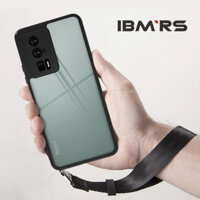 (Đi kèm dây đeo cổ tay) IBMRS cho Xiaomi Redmi K60 Pro Case [Chống rơi quân đội] Ốp điện thoại mỏng mờ chống sốc, Camo Black