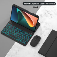 [Đi kèm với chuột Bluetooth] Bàn phím Bluetooth có đèn nền cho Xiaomi Pad 7 Pad 6 có vỏ chống sốc TPU chống trầy xước có giá đỡ chân đế có thể điều chỉnh