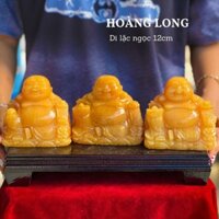 Di Lặc Hoan Hỷ Đá Ngọc Hoàng Long - ngang 12cm Trang Trí TapLo Ô Tô
