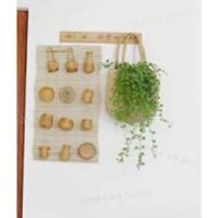 Dĩ phên tre 12 món ngẫu nhiên - mây tre trang trí, decor trên tường.