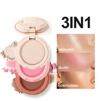 Đĩa All-in-One Contouring Highlighting Blush 3in1 All-in-One Plate Facial Brightening Matte Eyeshadow Contouring Plate20250307