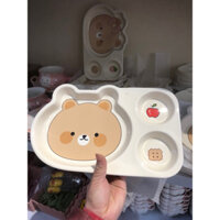 đĩa ăn dặm cho bé( khay thức ăn chia ngăn)