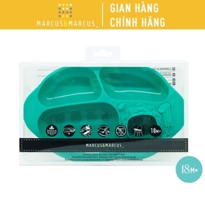 Đĩa ăn dặm silicon Yummy Marcus & Marcus - chia ngăn, đế hút chân không chống đổ