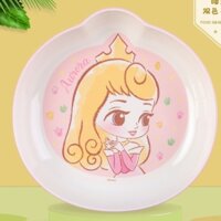 Dĩa ăn đặm to melamine Aurora Disney cho trẻ em