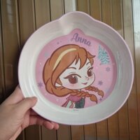 Dĩa ăn đặm to melamine Frozen Anna Disney cho trẻ em