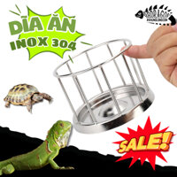 DĨA ĂN KHAY ĂN INOX 304 THÉP KO GỈ CAO CẤP CHO BÒ SÁT RÙA CẠN SULCATA RỒNG NAM MỸ IGUANA THÚ CƯNG