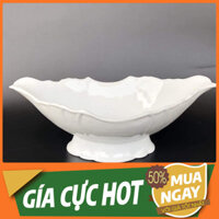 Đĩa bát thuyền gốm sứ đựng gà