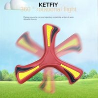Đĩa bay chéo ba lá KETFIY, Trẻ em tương tác mềm Boomerang, Đồ chơi trẻ em di động Máy quay nhựa thể thao Ba lưỡi dành cho người lớn