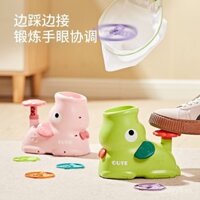 Đĩa bay ngoài trời cho trẻ em, đĩa bay hình chuồn chuồn tre, máy phóng tên lửa bằng bàn đạp, đĩa bay vui nhộn phát sáng