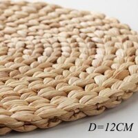 Đĩa bèo thủ côngPhụ kiện decor chụp ảnh Thảm cói Thảm lục bìnhTấm lót bèo tròn 1220303750cm  ongtre Vietnam - 12 cm